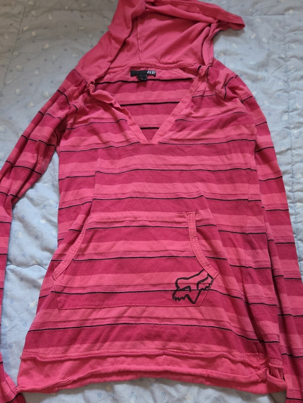 Fox Women’s Pink Striped Hoodie Top